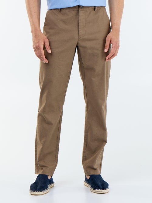 Chino liso cintura normal - Kiabi