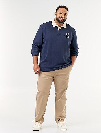 Chino liso de cintura padrão