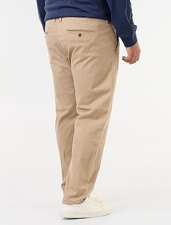 Chino liso de cintura padrão