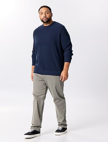 Chino liso de cintura padrão
