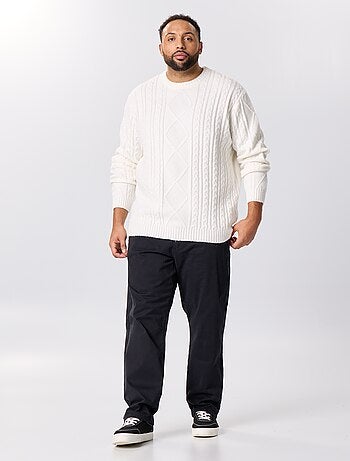 Chino liso de cintura padrão