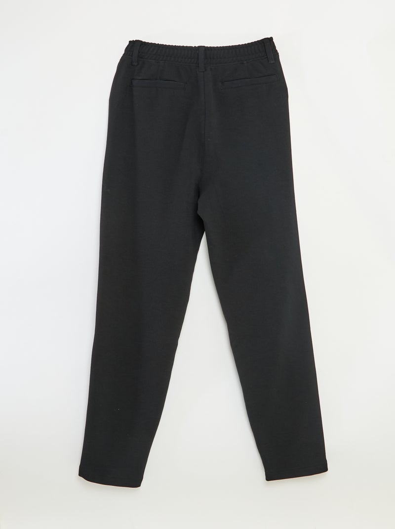 Chino liso regular - coleção fácil de vestir Preto - Kiabi