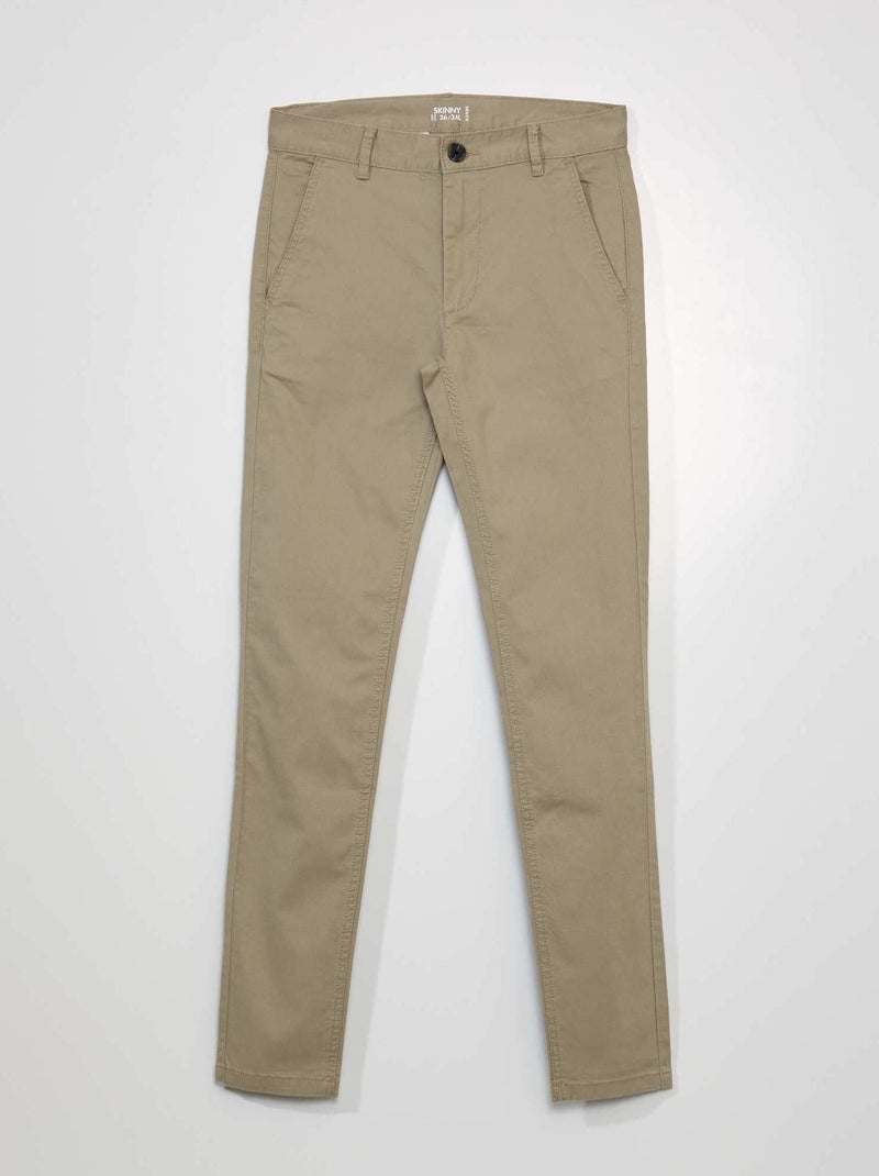 Chino skinny L34 BEGE - Kiabi