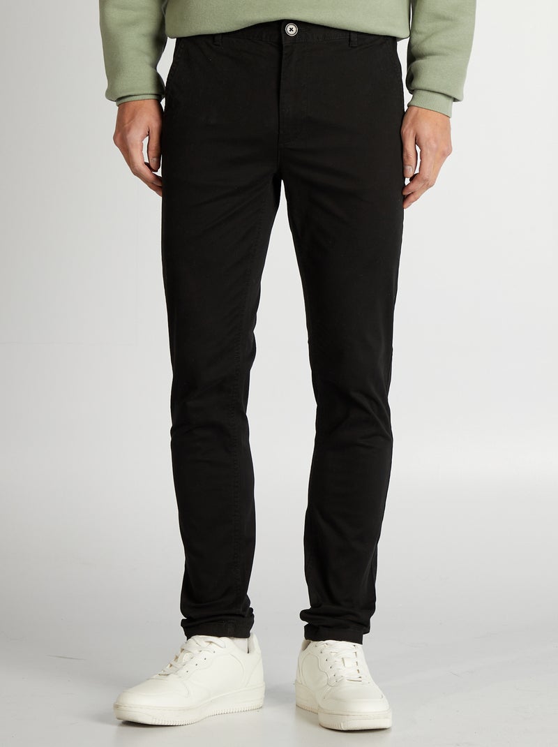Chino skinny L34 PRETO - Kiabi