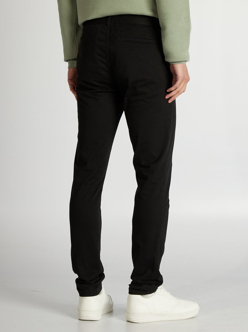 Chino skinny L34 PRETO - Kiabi