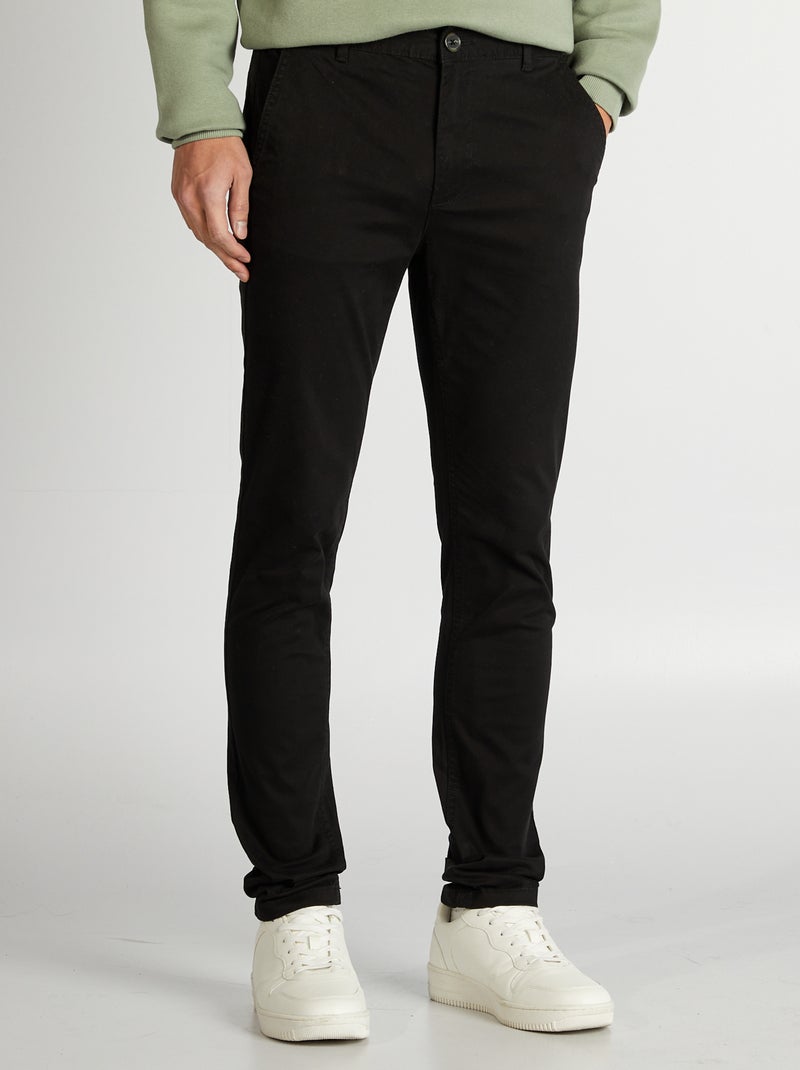 Chino skinny L34 PRETO - Kiabi