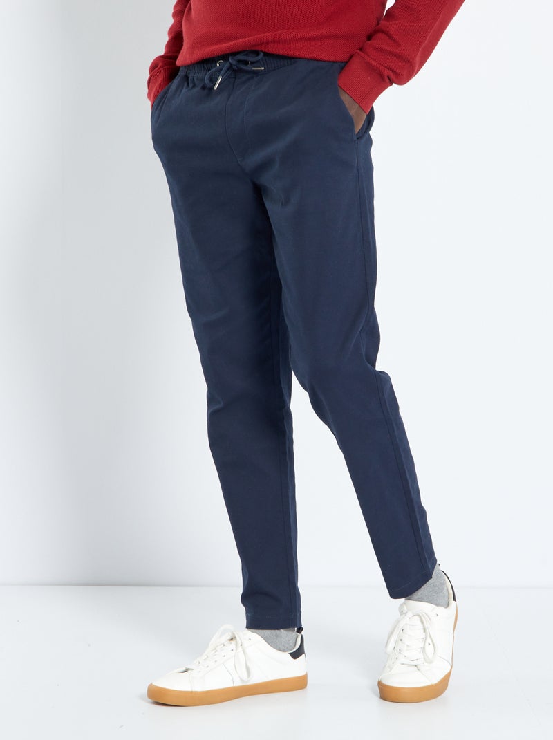 Chino slim / corte jogger AZUL - Kiabi