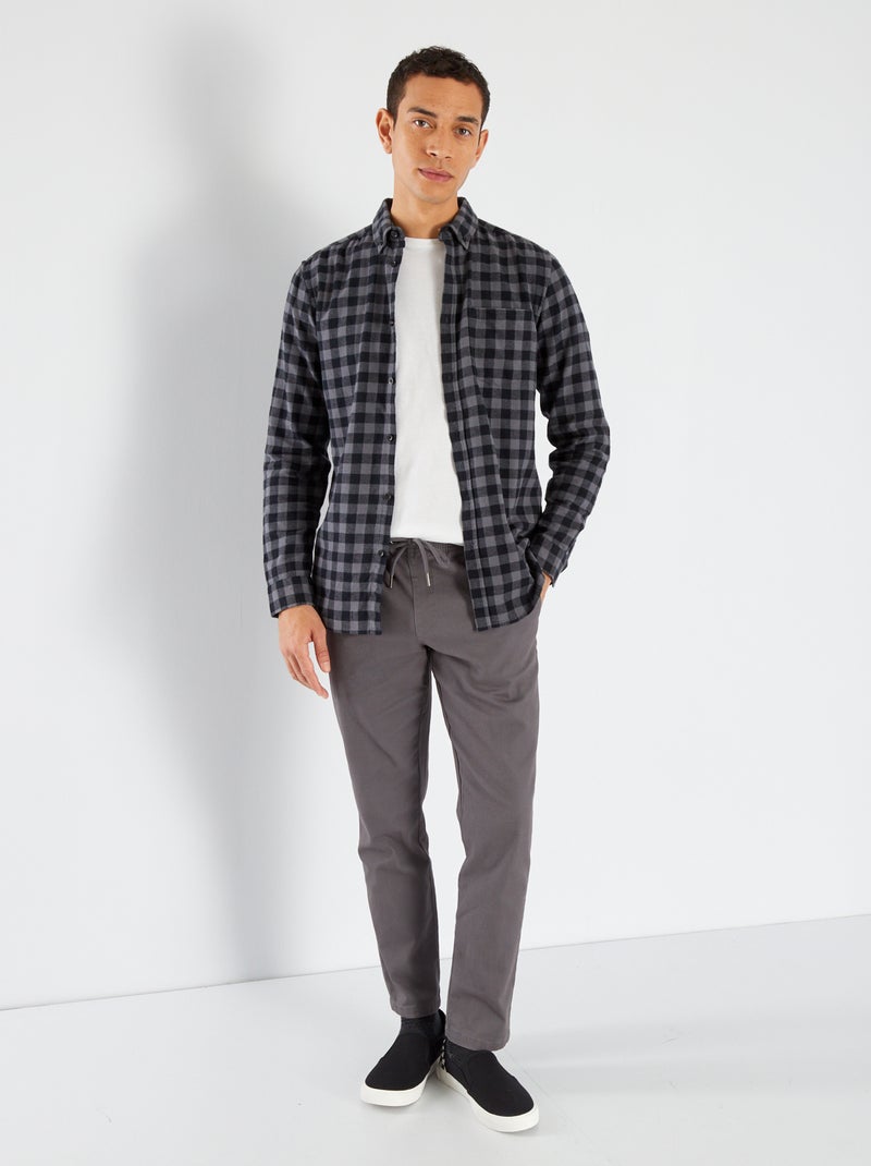 Chino slim / corte jogger CINZA - Kiabi
