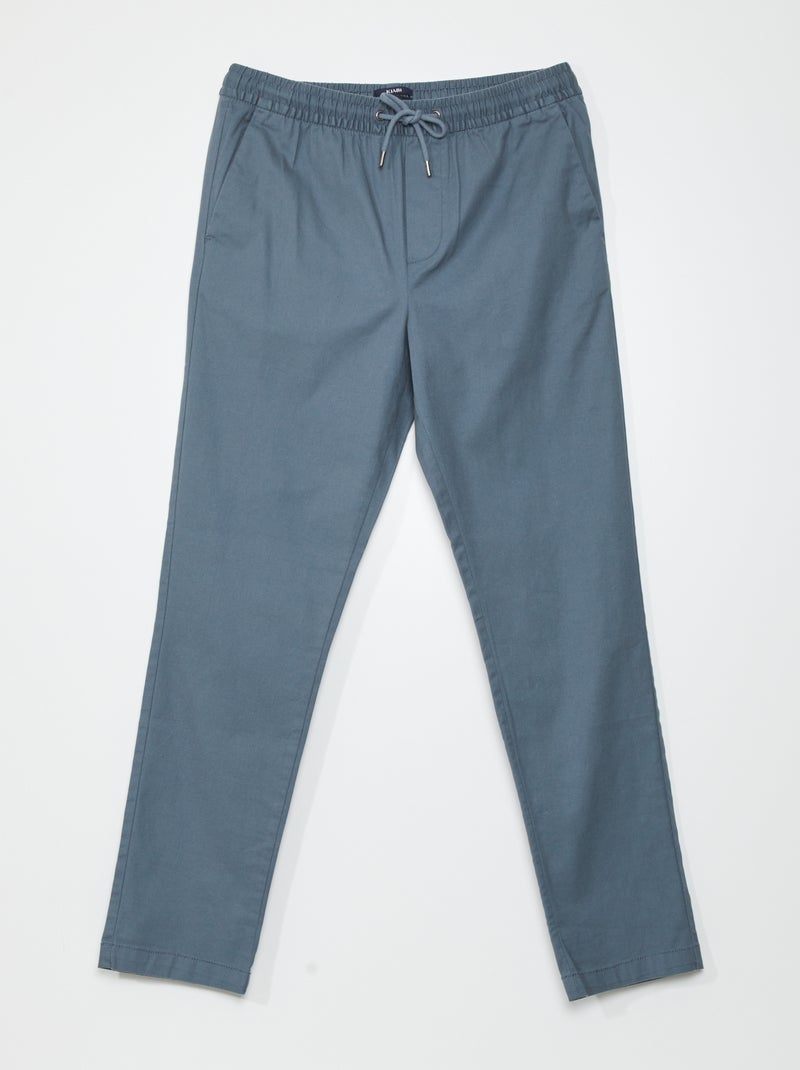 Chino slim / corte jogger CINZA - Kiabi