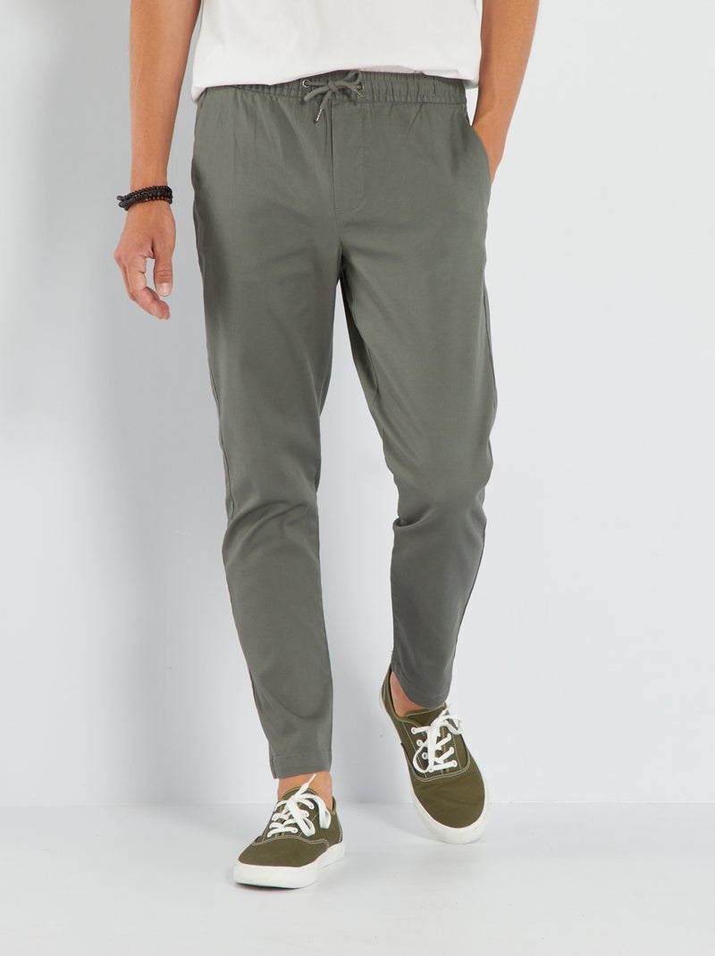 Chino slim / corte jogger VERDE - Kiabi