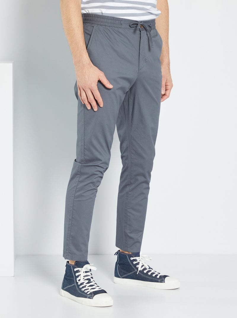 Chino slim lisas CINZA - Kiabi