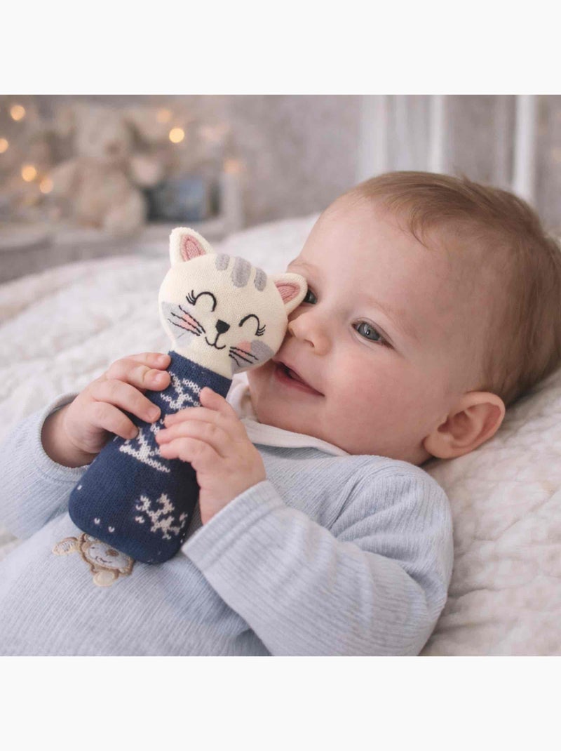 Chocalho bebé algodão orgânico | sevira kids Azul - Kiabi