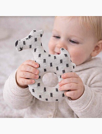 Chocalho bebê algodão orgânico | sevira kids