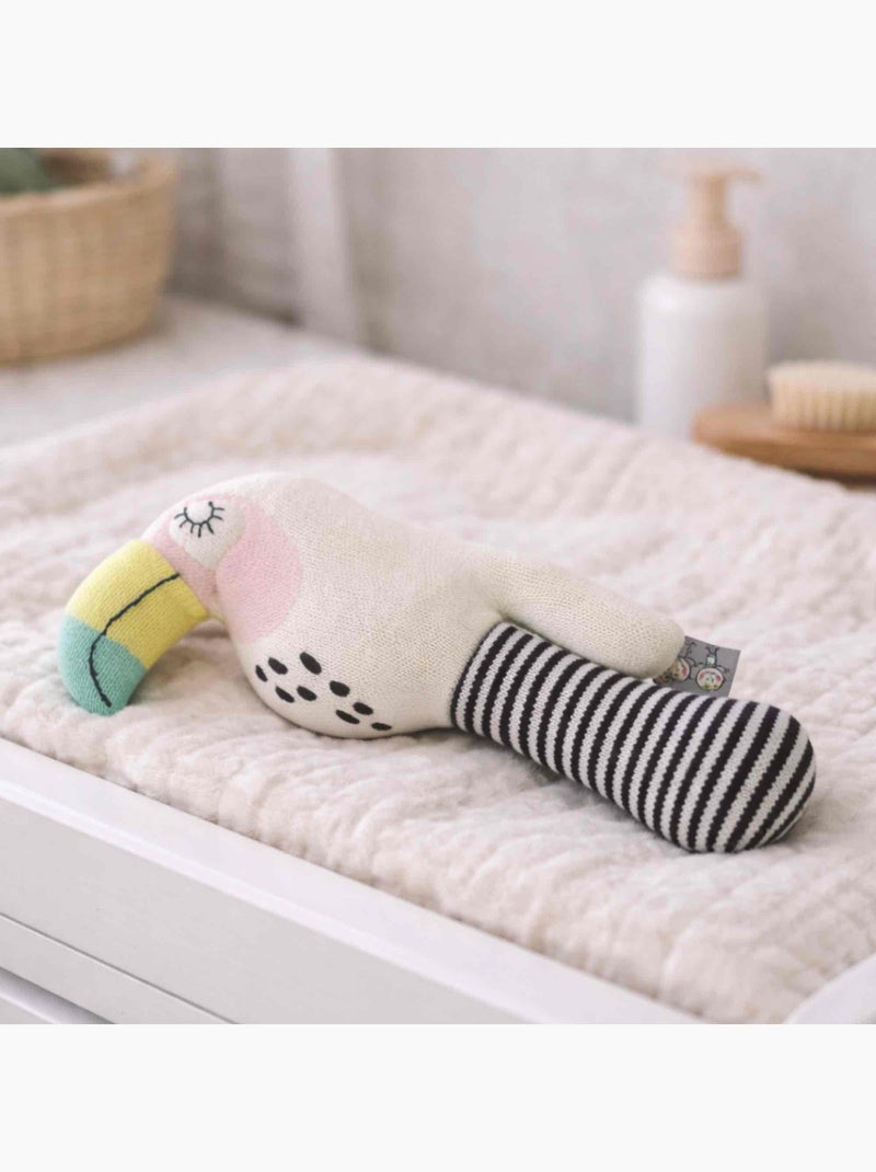 Chocalho bebé em algodão orgânico | sevira kids Multicolorido - Kiabi