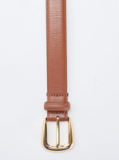 Cinto básico em pele - Kiabi