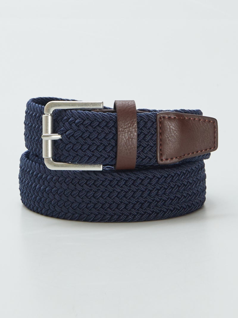 Cinto bi-matéria AZUL - Kiabi