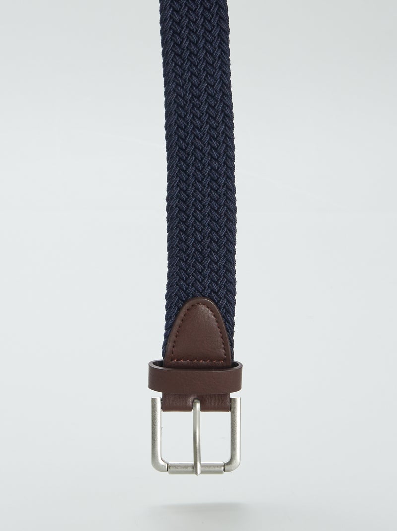 Cinto bi-matéria AZUL - Kiabi