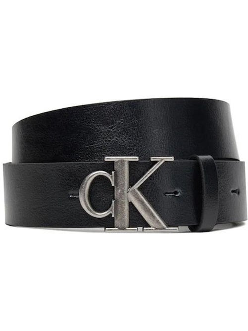 Cinto calvin klein jeans ck buckle tumbled 35 preto/prateado para homem - Kiabi Cinto calvin klein jeans ck buckle tumbled 35 preto/prateado para homem - Kiabi