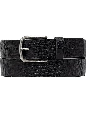 Cinto calvin klein preto para homem fivela redonda 35mm