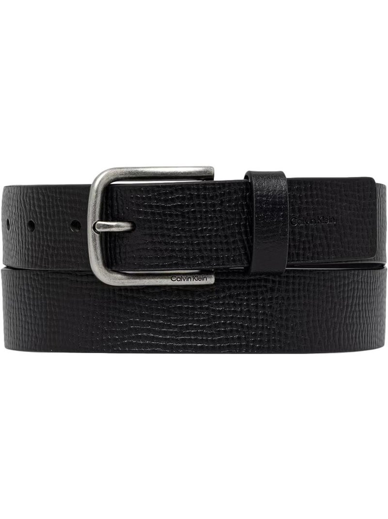 Cinto calvin klein preto para homem fivela redonda 35mm Preto - Kiabi
