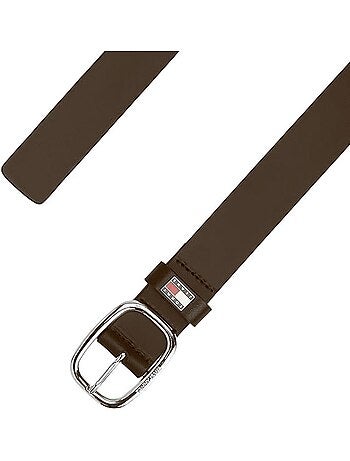 Cinto castanho escuro tommy hilfiger oval para mulher