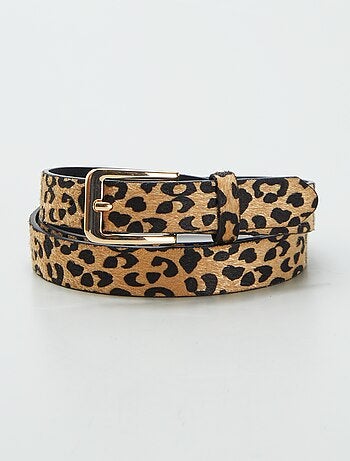 Cinto com estampado 'leopardo'