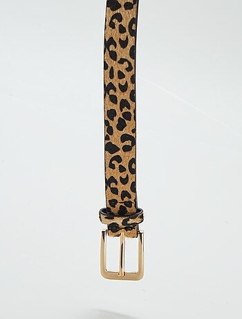 Cinto com estampado 'leopardo'
