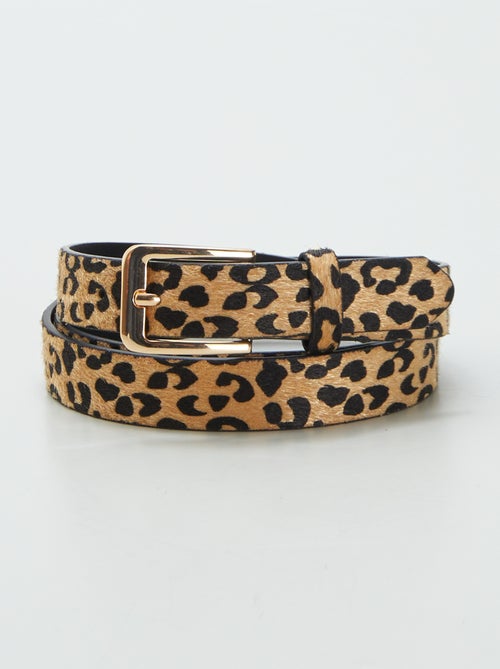 Cinto com estampado 'leopardo' - Kiabi
