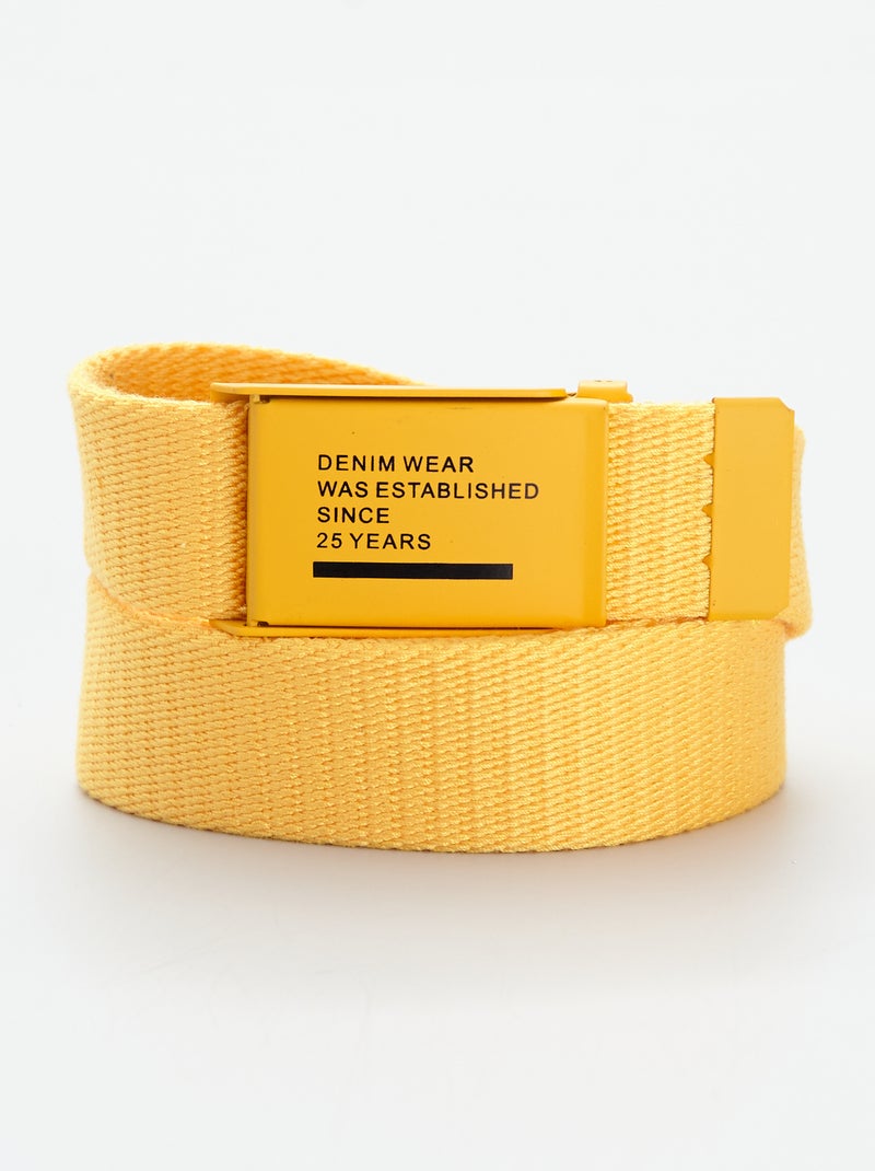 Cinto com fivela estampado AMARELO - Kiabi