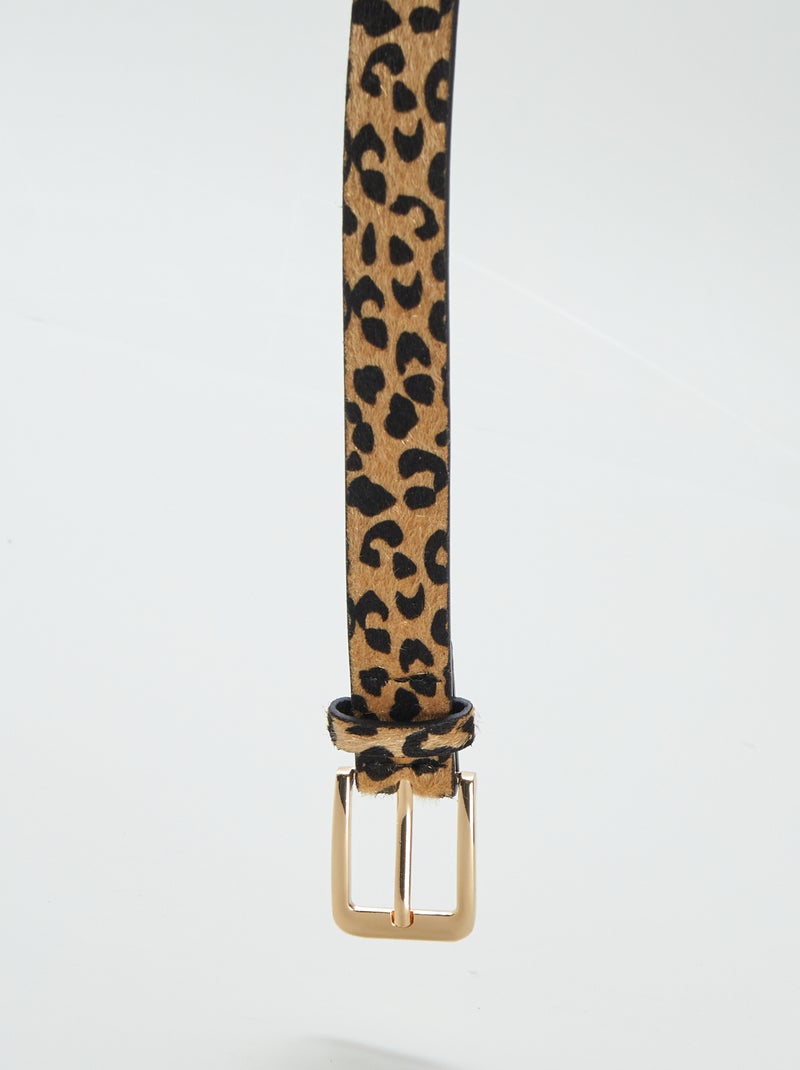 Cinto com padrão leopardo CASTANHO - Kiabi
