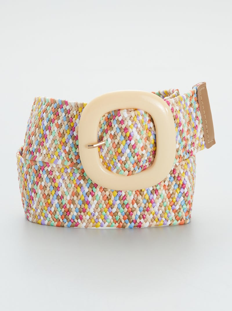 Cinto de ráfia elástico Multicor - Kiabi