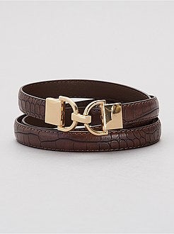 Cinto efeito crocodilo - Kiabi