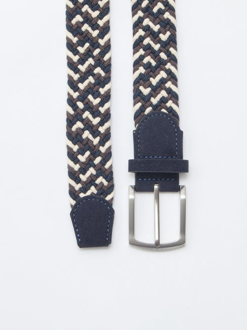 Cinto elástico entrançado bicolor - Kiabi