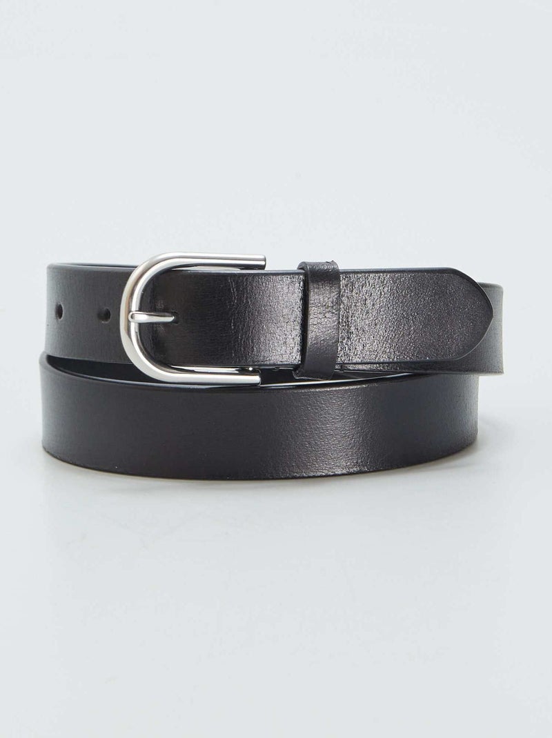 Cinto em pele PRETO - Kiabi