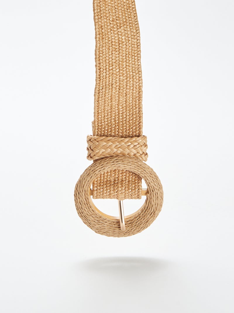 Cinto entrançado efeito palha BEGE - Kiabi