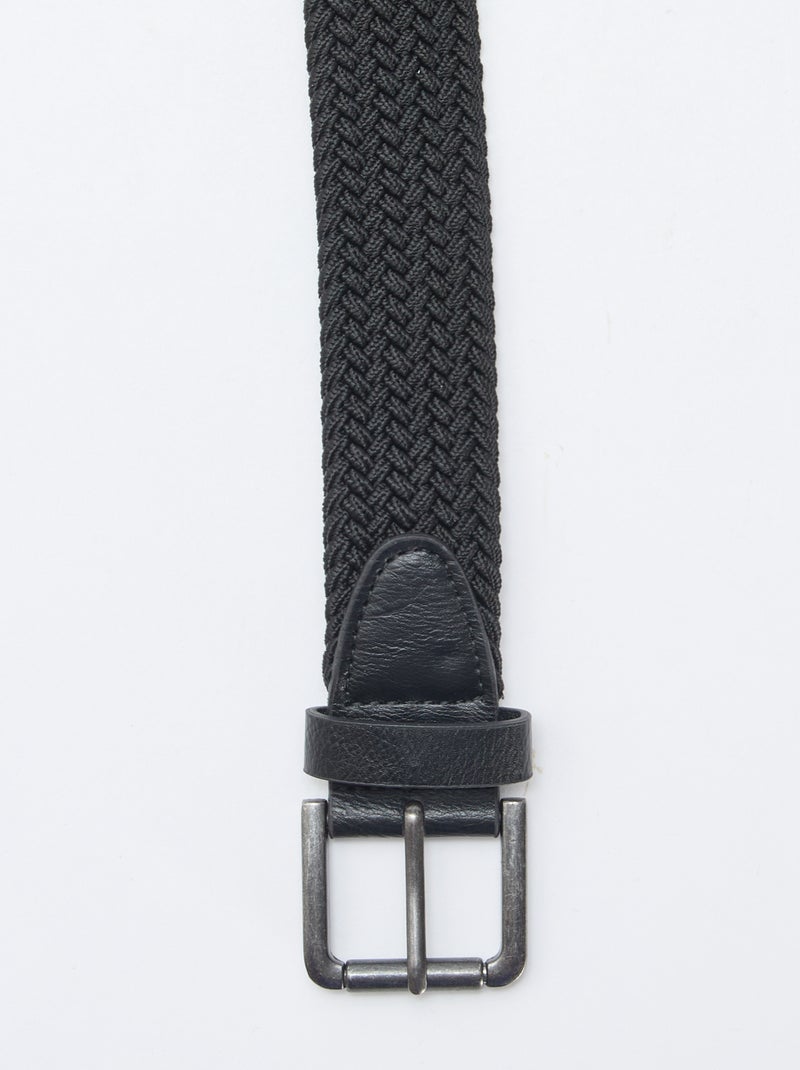 Cinto entrançado Preto - Kiabi