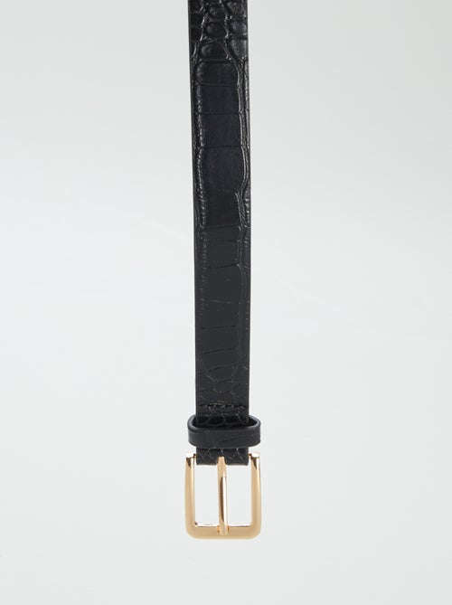 Cinto fino com estampado 'leopardo' - Kiabi