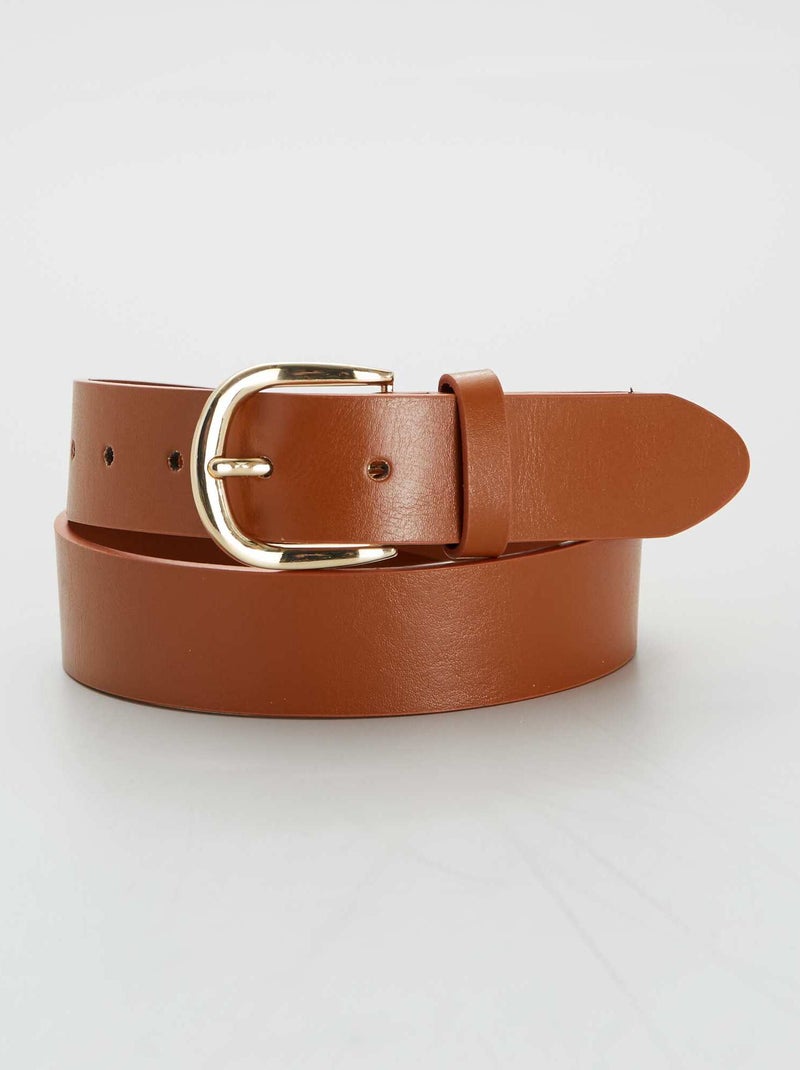 Cinto liso básico Camel - Kiabi