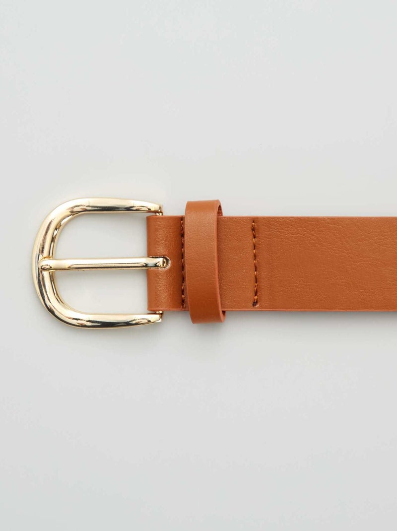 Cinto liso básico Camel - Kiabi