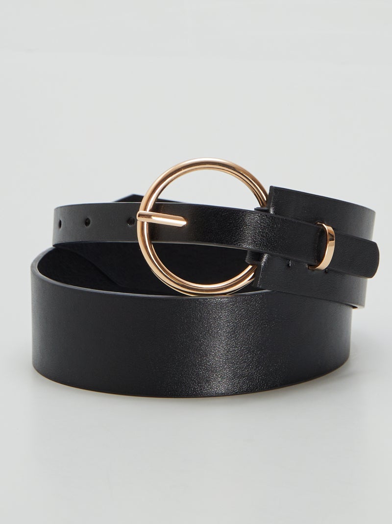 Cinto liso PRETO - Kiabi