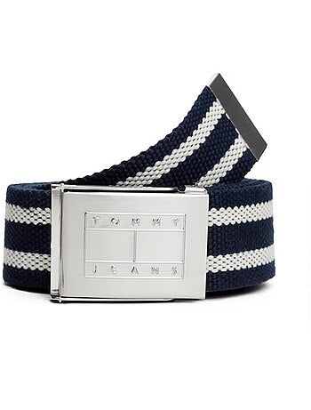 Cinto Tommy Hilfiger Daily Stripes Preto/Cinzento para Homem