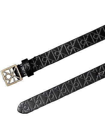 Cinto Preto Calvin Klein Jeans Emblem para Mulher LV04F7048G