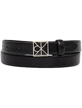 Cinto Preto Feminino Calvin Klein Jeans com Emblema