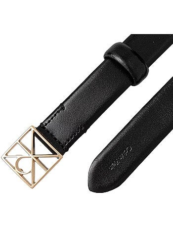 Cinto Preto Feminino Calvin Klein Jeans com Emblema