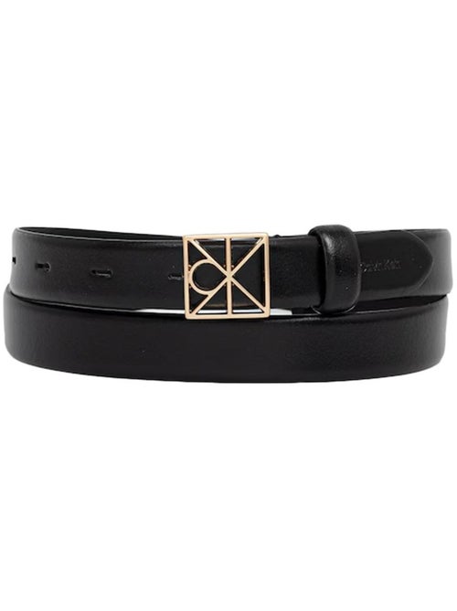 Cinto preto feminino calvin klein jeans com emblema - Kiabi