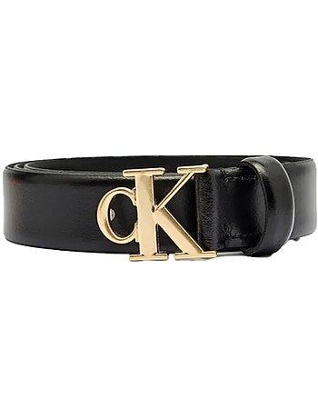 Cinto Preto Feminino Calvin Klein Jeans com Fivela