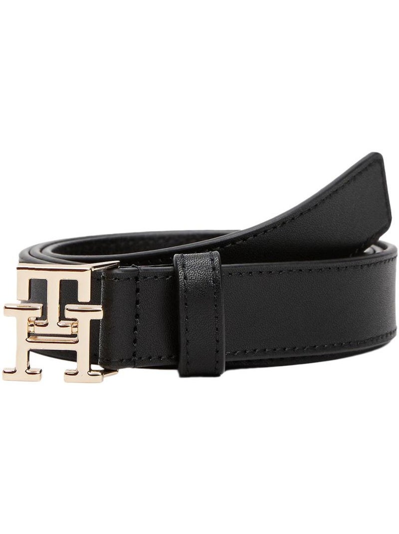 Cinto Preto Feminino Tommy Hilfiger com Logótipo TH 2.5 Preto - Kiabi