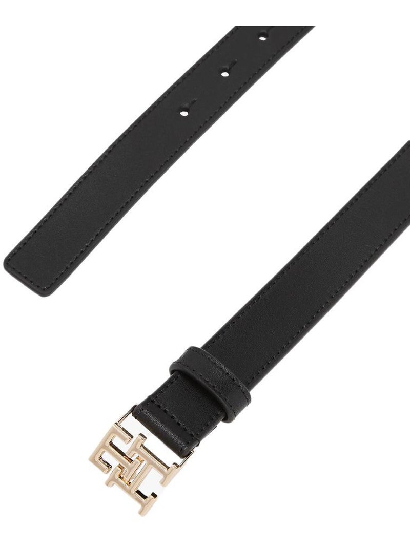 Cinto Preto Feminino Tommy Hilfiger com Logótipo TH 2.5 Preto - Kiabi