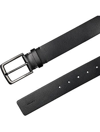 Cinto preto masculino calvin klein jeans com fivela warmth