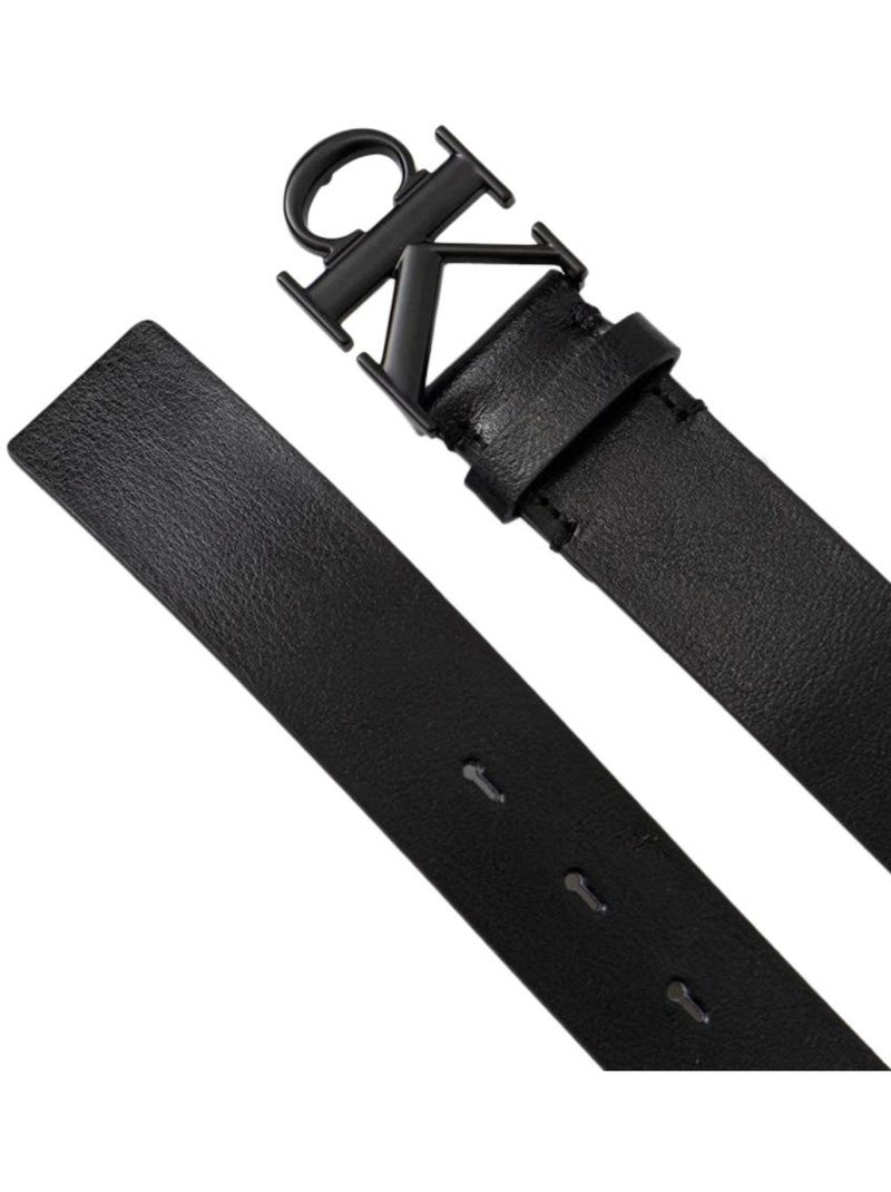 Cinto Preto Masculino Calvin Klein Jeans Fivela CK 35mm Preto - Kiabi